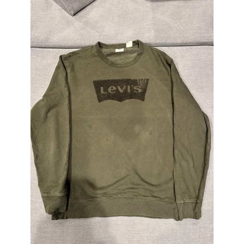 Levi's Men's Small Green Crew Neck Sweater Pullover